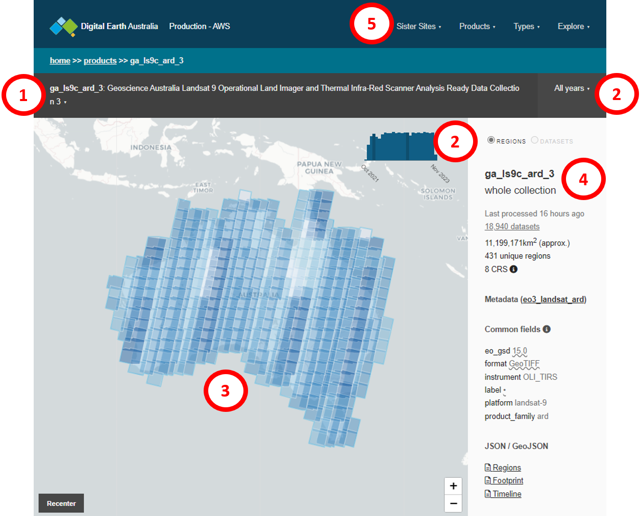 DEA Explorer interface